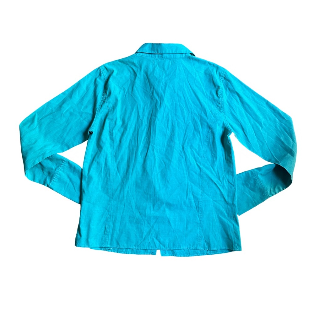 Turquoise Button-Up Shirt - Picture 2 of 4